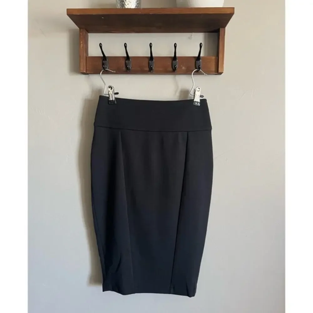 NEW Kardashian Kollection Black Long Line Stretch Nouveau Pencil Skirt SMALL - Picture 2 of 7